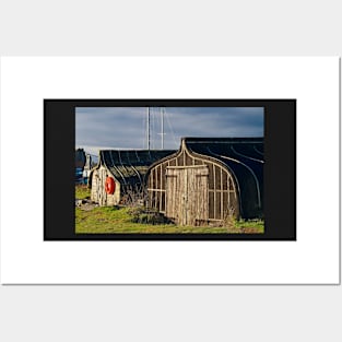 Holy Island Boat Sheds Lindisfarne Posters and Art